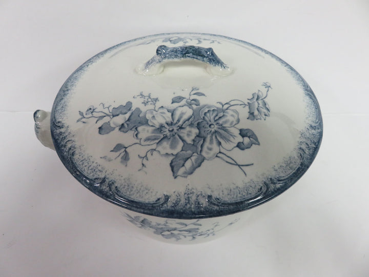 Slate Blue Transferware Pot