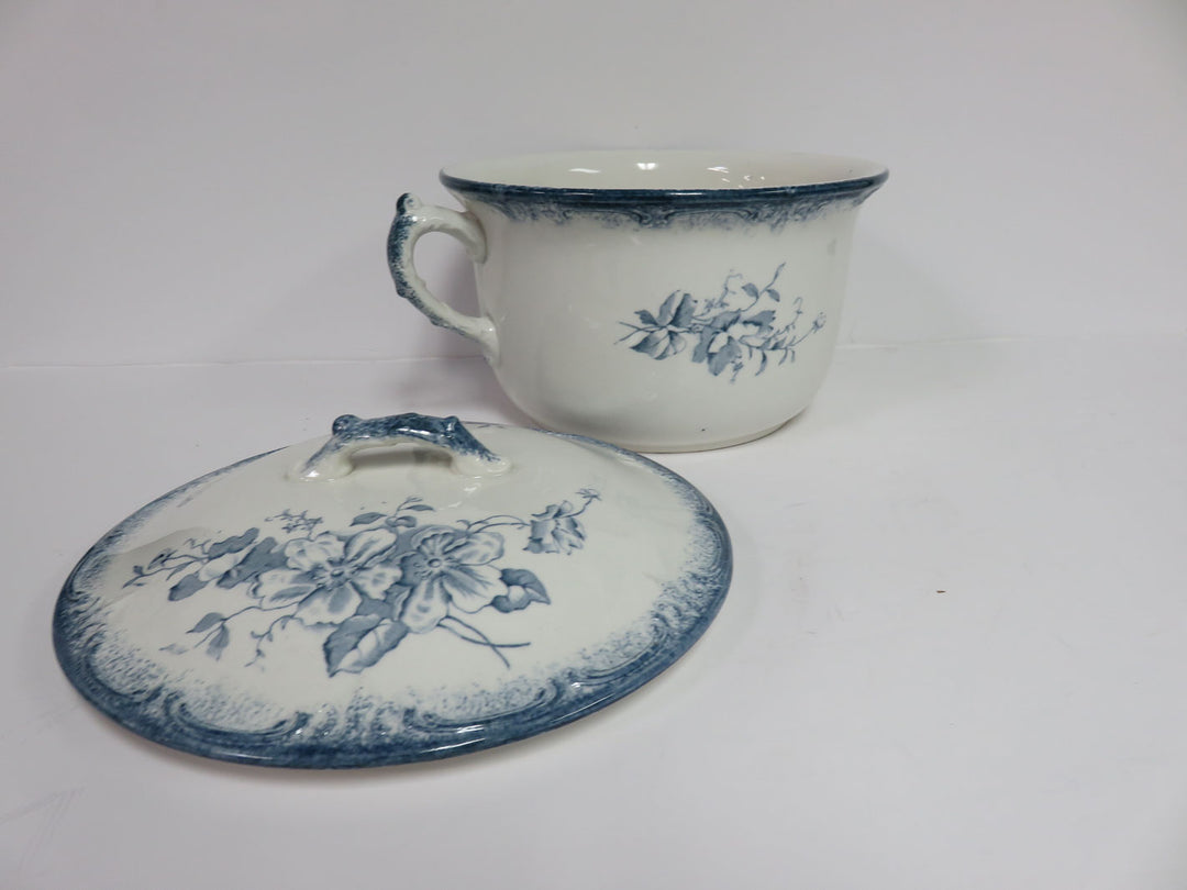 Slate Blue Transferware Pot