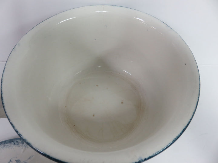 Slate Blue Transferware Pot