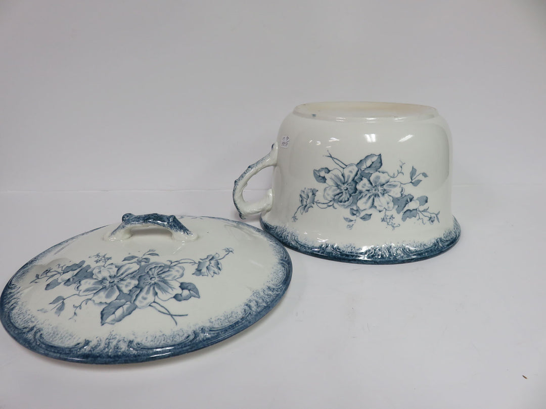 Slate Blue Transferware Pot