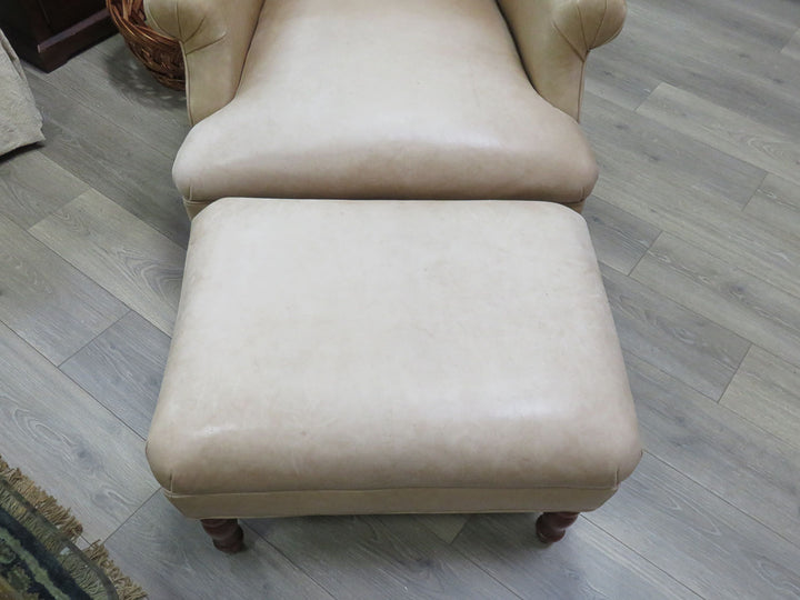 Leather Chair & Ottoman