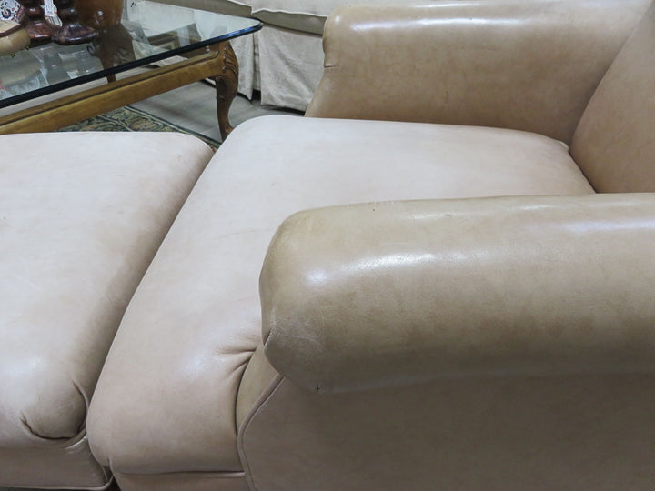 Leather Chair & Ottoman