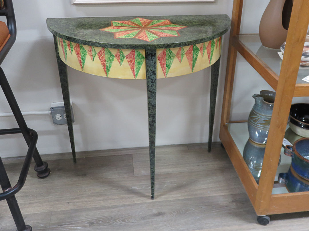 Painted Demilune Occasional Table