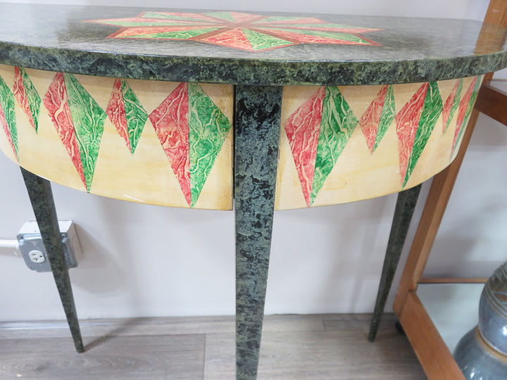 Painted Demilune Occasional Table