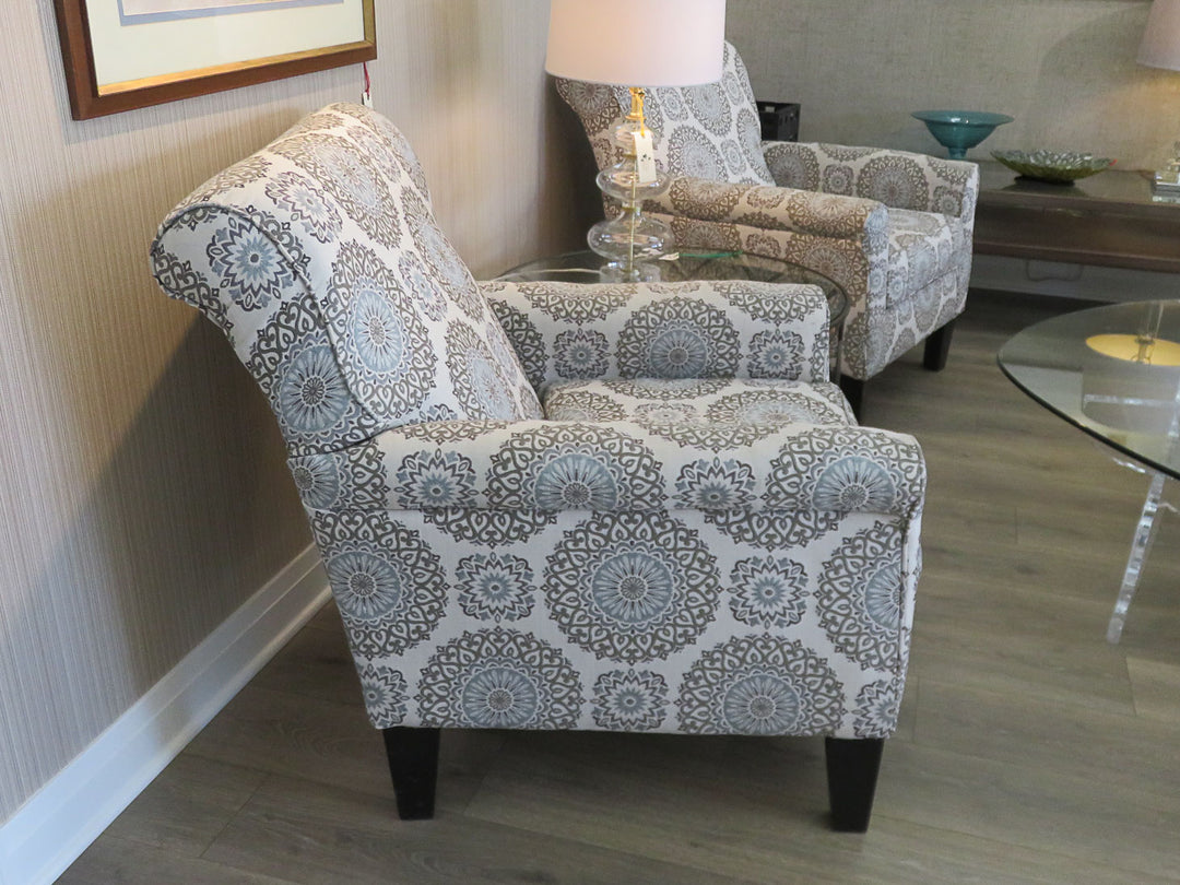 Medallion Print Arm Chair