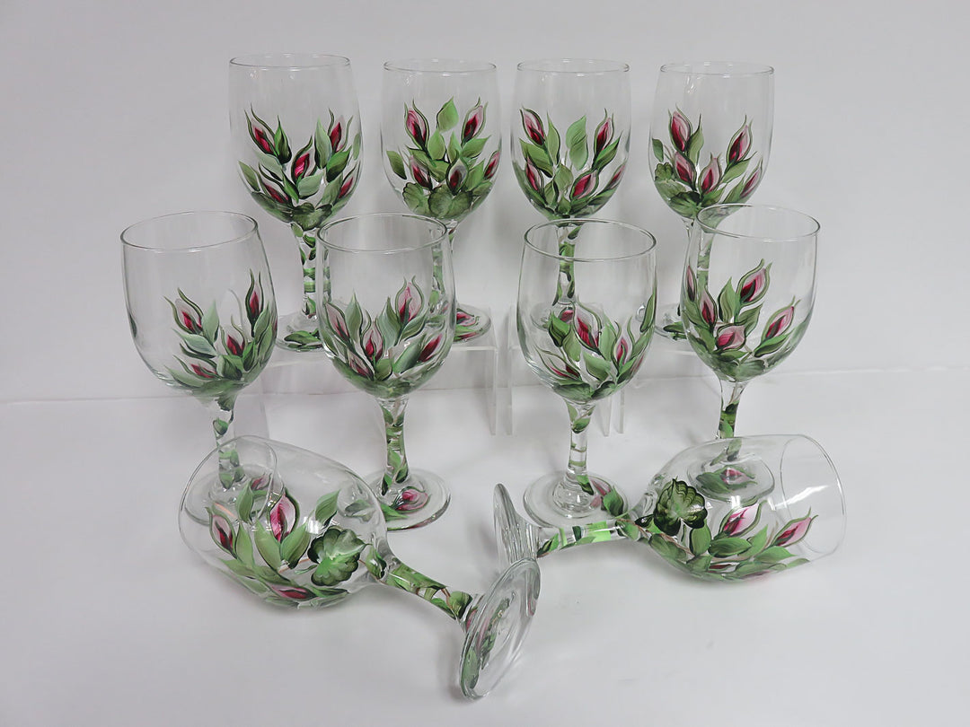 Hand Painted Wine Glasses