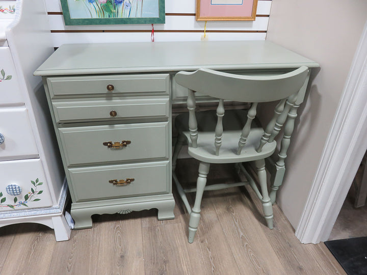 Sage Green Desk and Chair