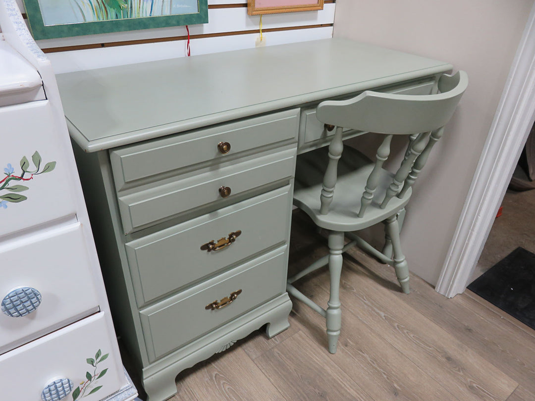 Sage Green Desk and Chair