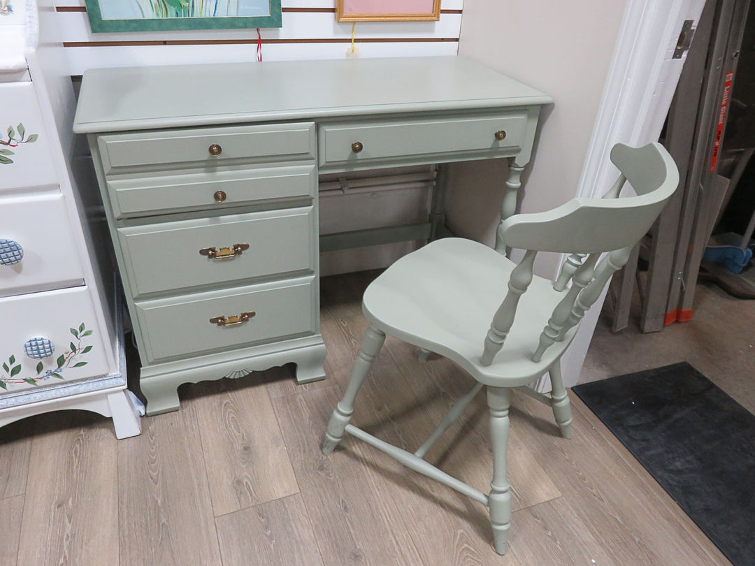 Sage Green Desk and Chair