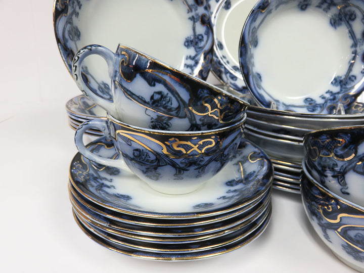 Royal Staffordshire Flow Blue China Set