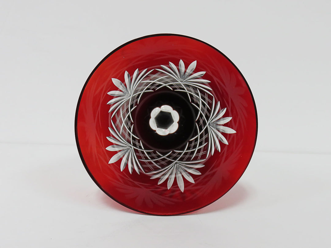 Cut to Clear Ruby Wine Glasses
