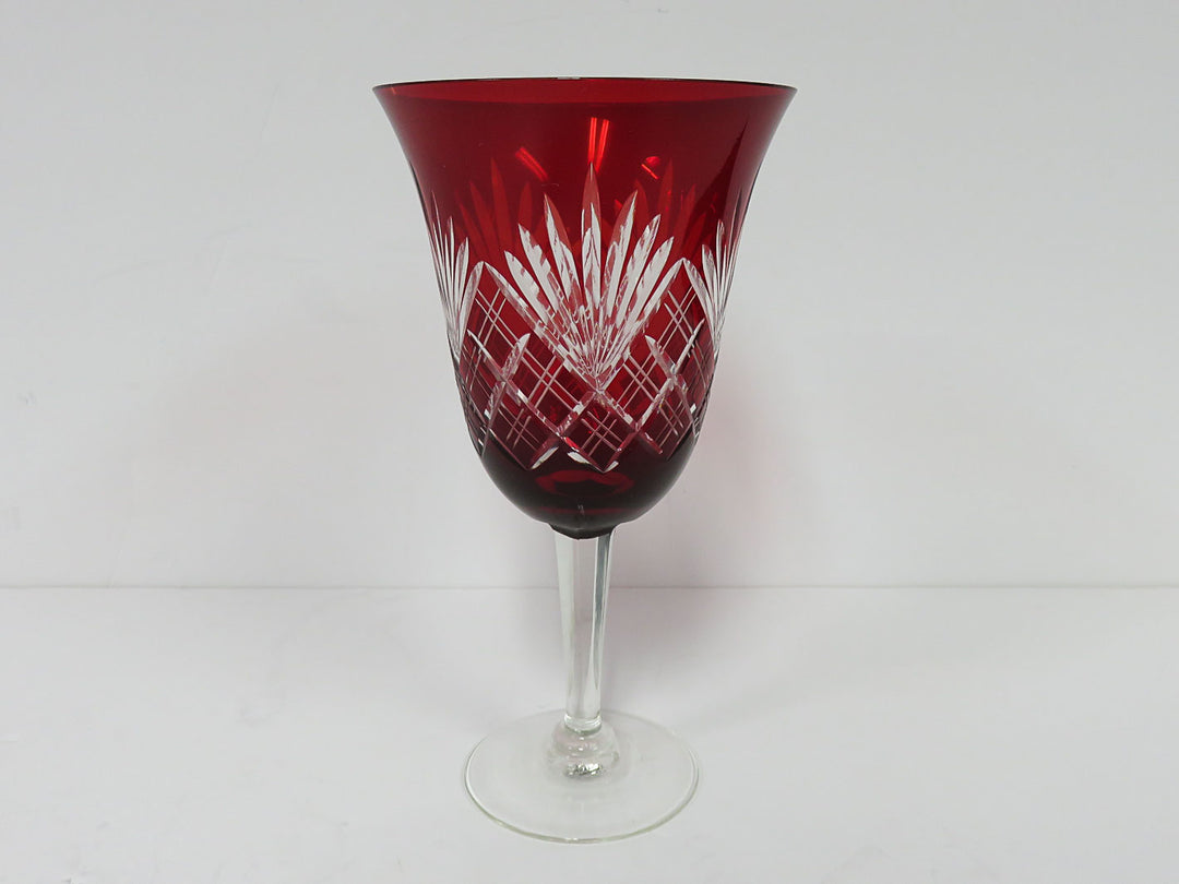 Cut to Clear Ruby Goblets