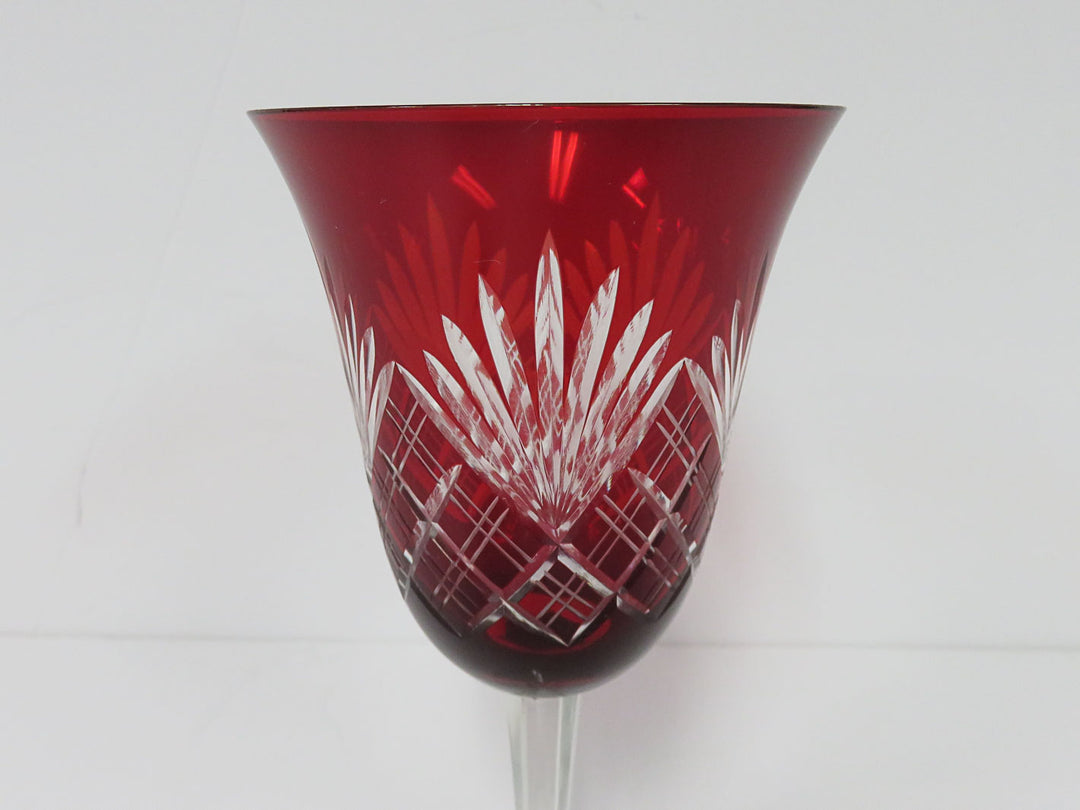 Cut to Clear Ruby Goblets