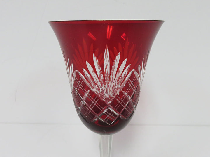 Cut to Clear Ruby Goblets