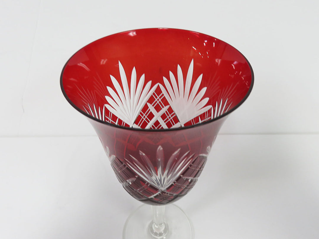 Cut to Clear Ruby Goblets