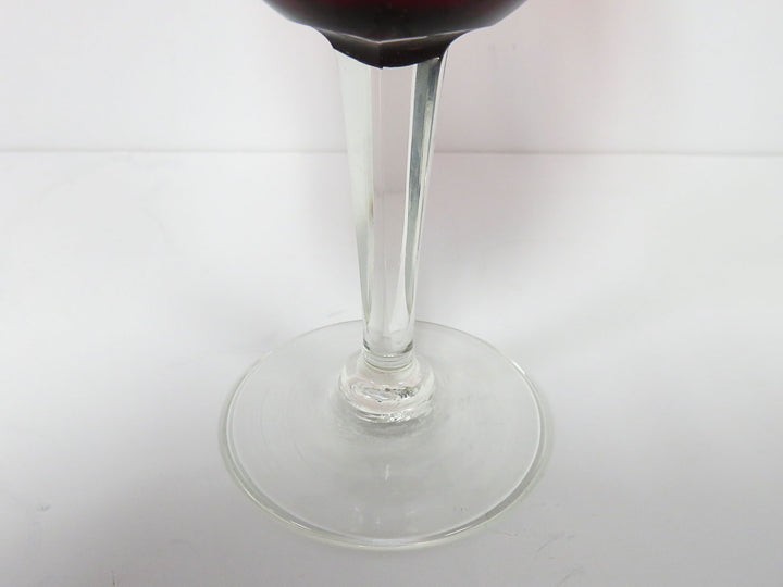 Cut to Clear Ruby Goblets