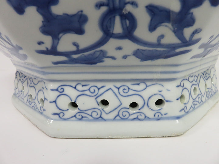 Blue and White Planter