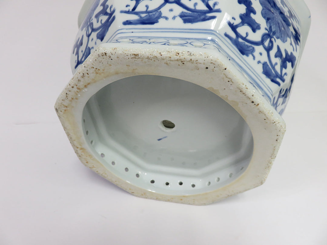 Blue and White Planter
