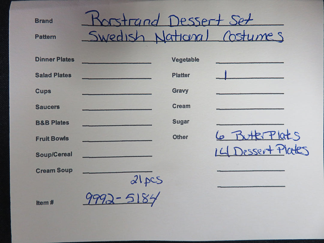 Rorstrand Dessert Set