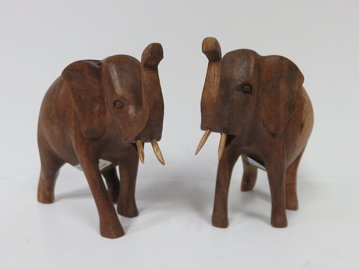 Pair of Carved Elephants