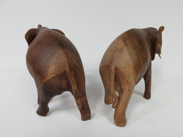 Pair of Carved Elephants