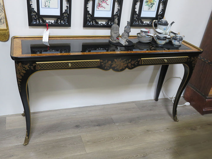 Drexel Heritage Chinoiserie Console Table with Benches