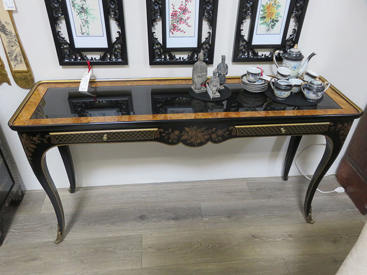 Drexel Heritage Chinoiserie Console Table with Benches