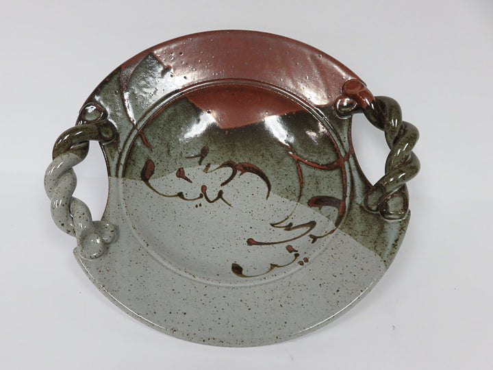 Abstract Glazed Pottery Bowl