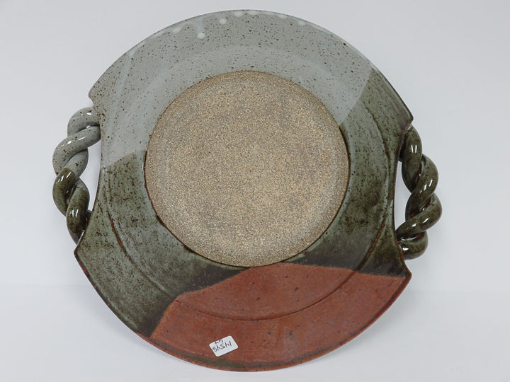 Abstract Glazed Pottery Bowl