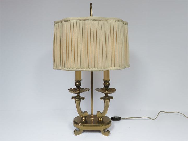 Brass Two-Armed Table Lamp