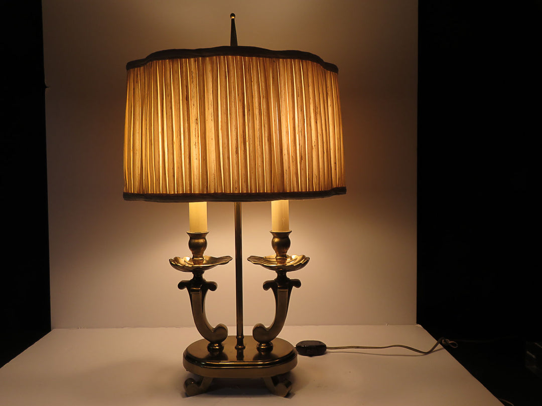 Brass Two-Armed Table Lamp