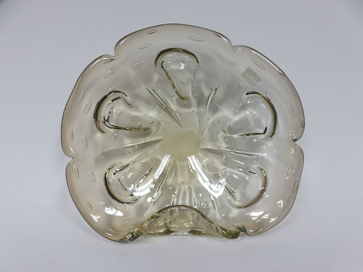 Gold Tinted Bubble Glass Bowl