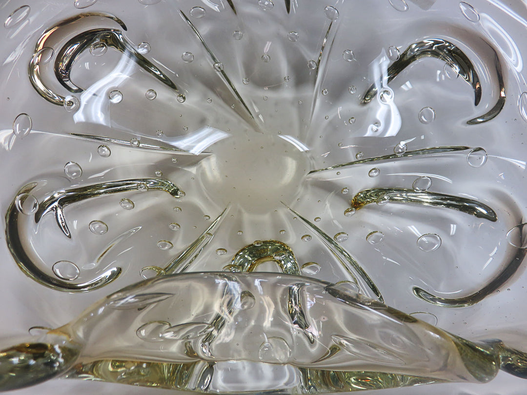 Gold Tinted Bubble Glass Bowl