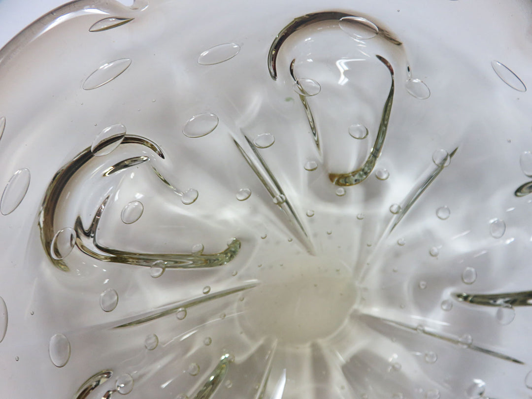 Gold Tinted Bubble Glass Bowl