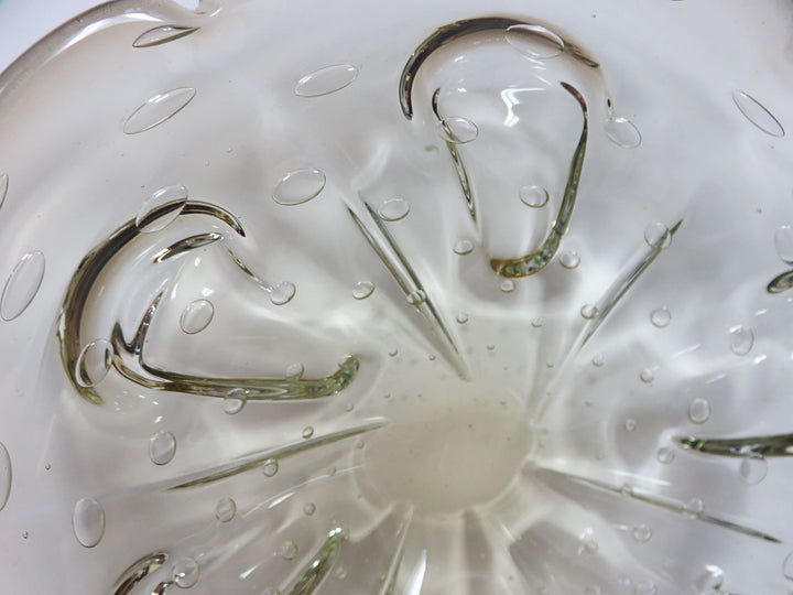 Gold Tinted Bubble Glass Bowl