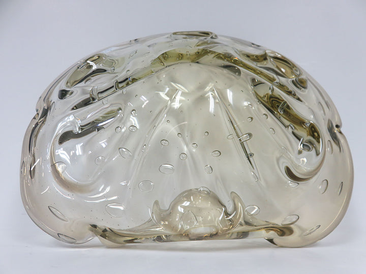 Gold Tinted Bubble Glass Bowl