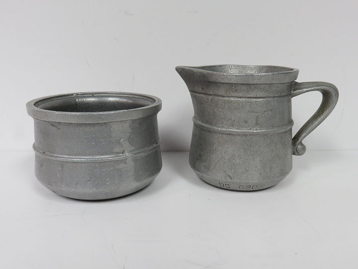 Pewter Cream & Sugar