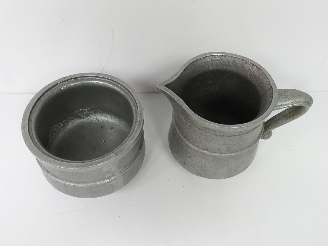 Pewter Cream & Sugar