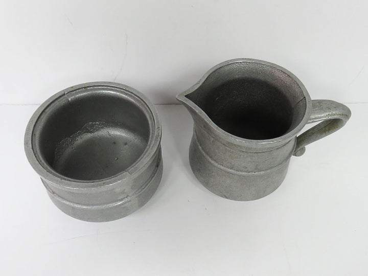Pewter Cream & Sugar