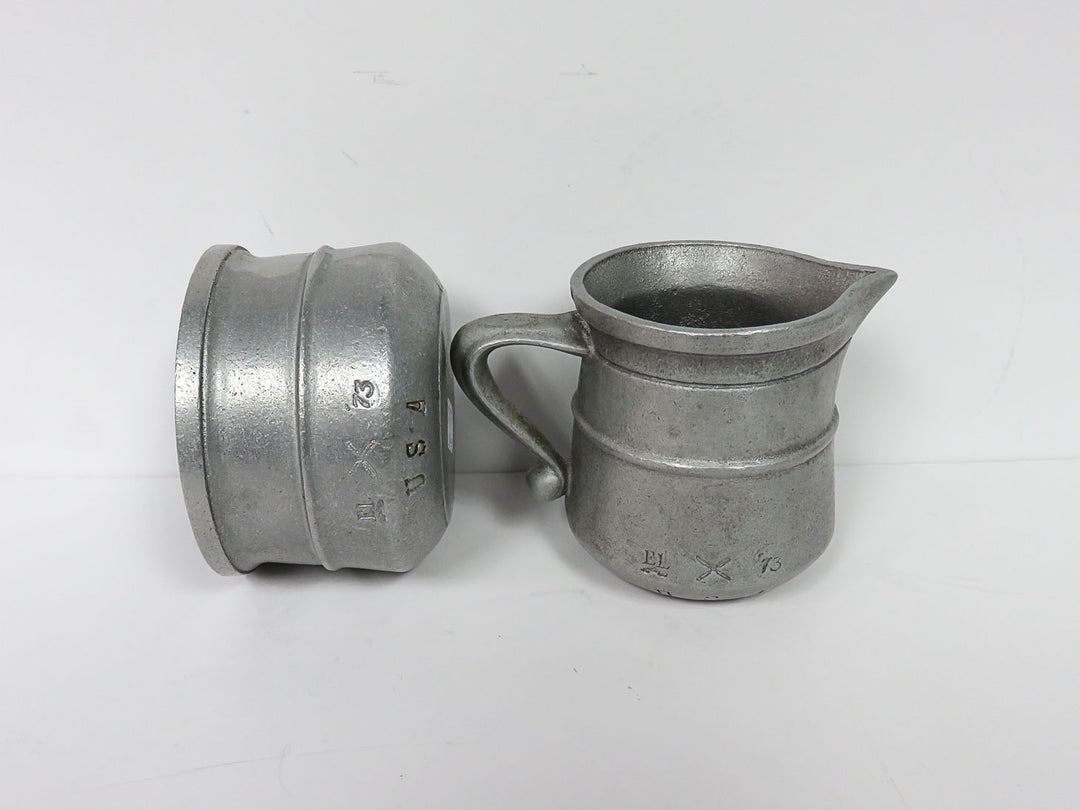 Pewter Cream & Sugar