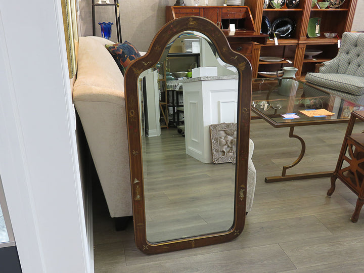 Arched, Brown Stained Beveled Mirror