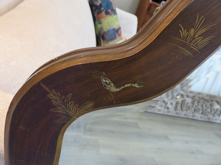 Arched, Brown Stained Beveled Mirror