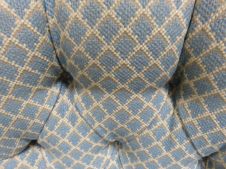 Blue Diamond Print Arm Chair