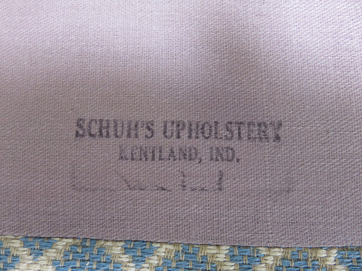 Blue Diamond Print Arm Chair