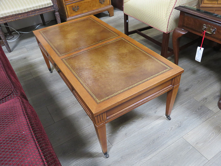 Leather Topped Coffee Table
