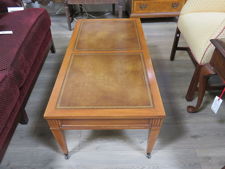 Leather Topped Coffee Table