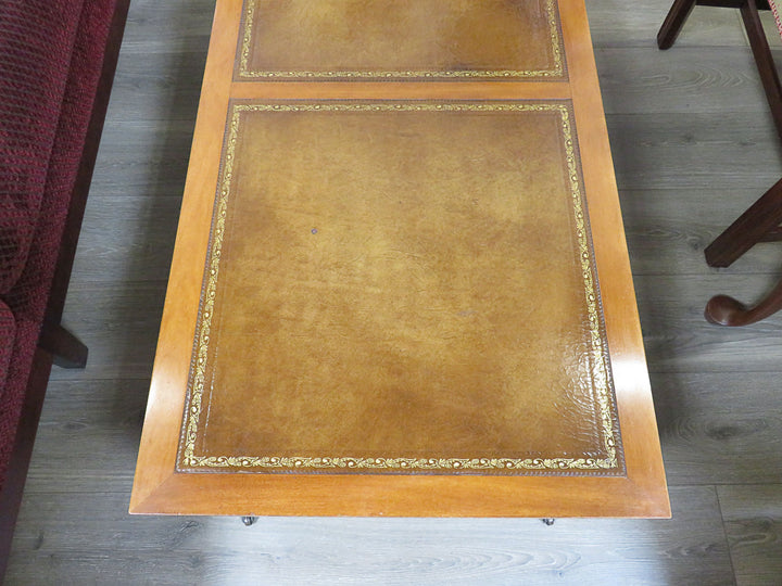 Leather Topped Coffee Table