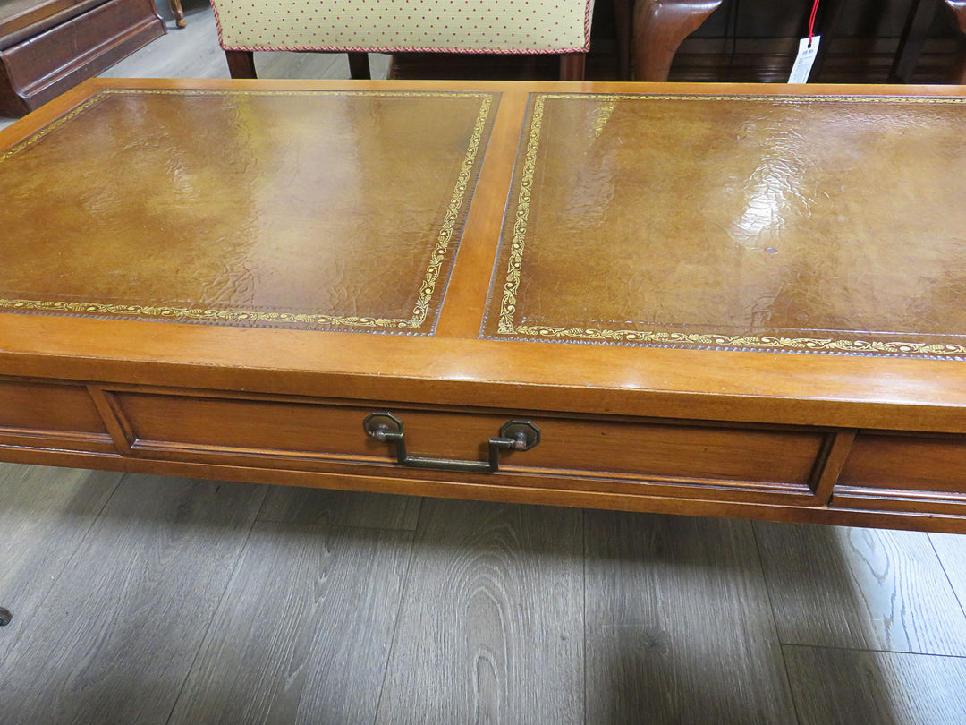 Leather Topped Coffee Table