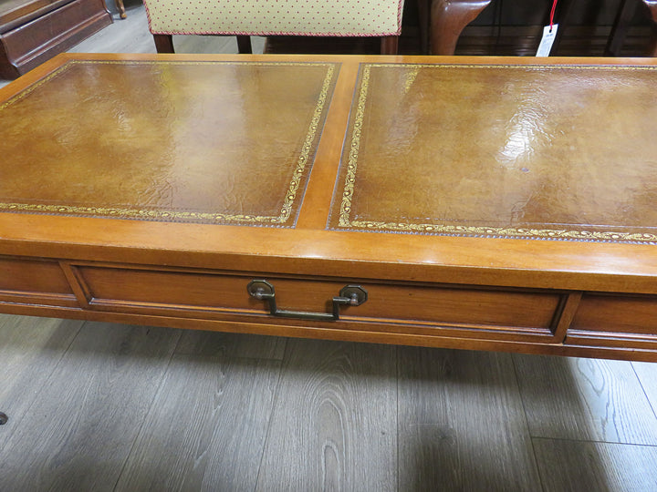 Leather Topped Coffee Table