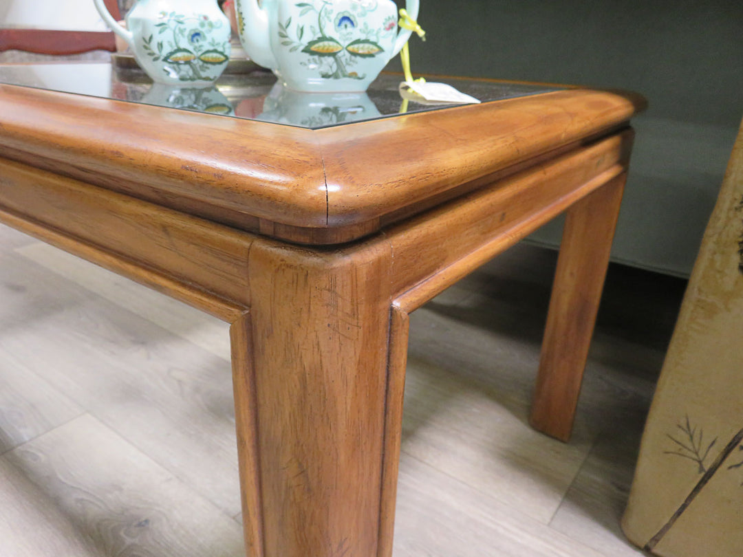 Side Table with Glass Insert